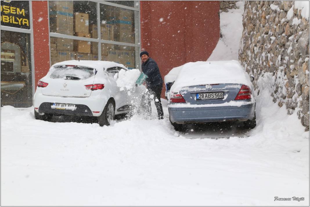 Konya’nın karla kaplı ilçesinden kartpostallık kareler 2